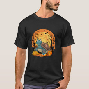 Pompoen met grappige Halloween kostuum schildpad l T-shirt