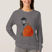 Pompoen met Lamp Post T-shirt (Voorkant)