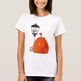 Pompoen met Lamp Post T-shirt