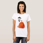 Pompoen met Lamp Post T-shirt (Voorkant volledig)