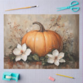 Pompoen met Magnolia Bloesem Tissuepapier (Craft)