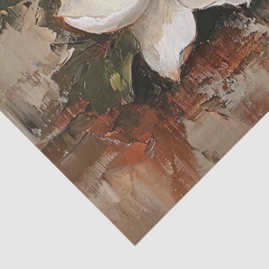 Pompoen met Magnolia Bloesems Tissuepapier (Detail)