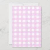 Pompoen met roze strik boog babyshower kaart (Achterkant)
