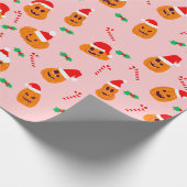 Pompoen met santa claus pet cadeaupapier (Hoek)