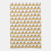 pompoen met Schattigee Thanksgiving-Waterverf Theedoek (Verticaal)