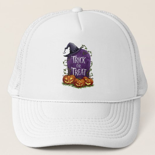 pompoen met Schattigee Trick or treat Trucker Pet (Voorkant)