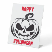 Pompoen met stencil voor schedelgezicht