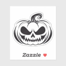 Pompoen met stencil voor schedelgezicht