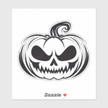 Pompoen met stencil voor schedelgezicht