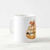 Pompoen met strik koffiemok (Voorkant links)