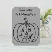 Pompoen met uitgesneden gezicht voor Halloween Par Kaart (Staand voorkant)