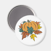 pompoen met valleien magneet (Voorkant / Achterkant)