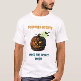 Pompoen met volle maan en Halloween T-shirt