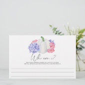 Pompoen met vrijgezellenfeesten - Wie ben ik? Briefpapier (Staand voorkant)