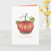 Pompoen met wijnstokken in Waterverf Kaart (Gele Bloem)