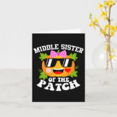 pompoen middelste zus van de patch leuk Halloween Kaart (Gele Bloem)