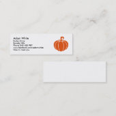 pompoen mini visitekaartje (Voorkant / Achterkant)
