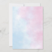Pompoen Minimal Roze Blauw Geslacht onthullen Kaart (Achterkant)