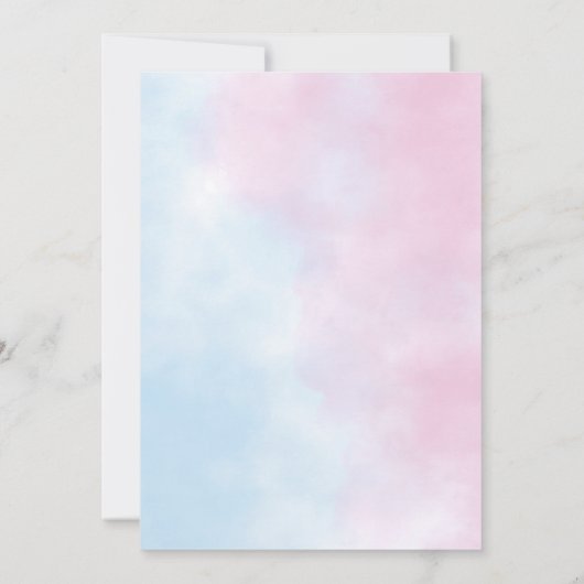 Pompoen Minimal Roze Blauw Geslacht onthullen Kaart (Achterkant)