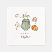 Pompoen minimalistisch Baby shower Servet (Voorkant)