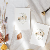 Pompoen minimalistisch eenvoudig modern Herfst Bab Bedankkaart