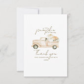 Pompoen minimalistisch eenvoudig modern Herfst Bab Bedankkaart (Voorkant)