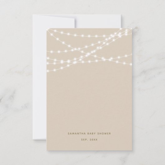 Pompoen minimalistisch eenvoudig modern Herfst Bab Bedankkaart (Achterkant)