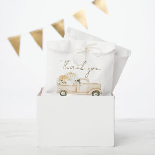 Pompoen minimalistisch eenvoudig modern Herfst Bab Bedankzakje