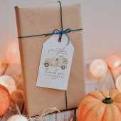 Pompoen minimalistisch eenvoudig modern Herfst Bab Cadeaulabel