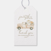 Pompoen minimalistisch eenvoudig modern Herfst Bab Cadeaulabel (Voorkant)