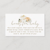 Pompoen Minimalistisch Modern Herfst Baby shower B Informatiekaartje (Voorkant)