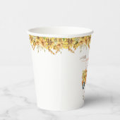 Pompoen minimalistisch modern Herfst Baby shower Papieren Bekers (Rechts)