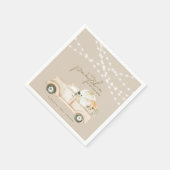 Pompoen minimalistisch modern Herfst Baby shower Servet (Hoek)