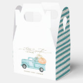 Pompoen Minimalistische Moderne Herfst Baby Jongen Bedankdoosjes (Geopend)