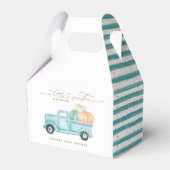 Pompoen Minimalistische Moderne Herfst Baby Jongen Bedankdoosjes (Voorkant Zijde)