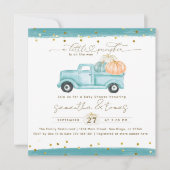 Pompoen Minimalistische Moderne Herfst Baby Jongen Kaart (Voorkant)