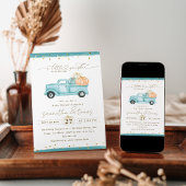 Pompoen Minimalistische Moderne Herfst Baby Jongen Kaart