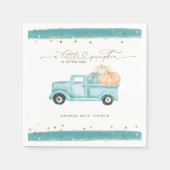 Pompoen Minimalistische Moderne Herfst Baby Jongen Servet (Voorkant)