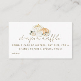 Pompoen minimalistische moderne Herfst Baby shower Informatiekaartje