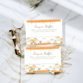 Pompoen Moderne Herfst Baby shower Luier Raffle Informatiekaartje