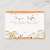 Pompoen Moderne Herfst Baby shower Luier Raffle Informatiekaartje (Voorkant)