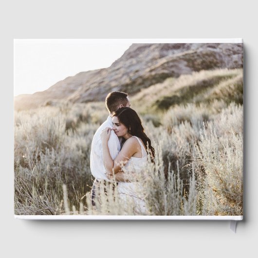 Pompoen Monogram en foto bruiloft Gastenboek (Achterkant)