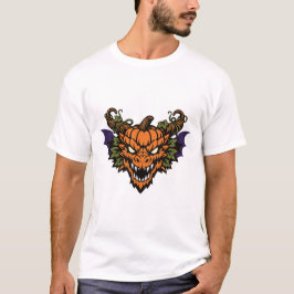Pompoen Monster Halloween Vleermuis T-shirt