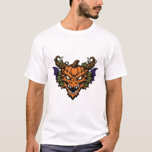 Pompoen Monster Halloween Vleermuis T-shirt