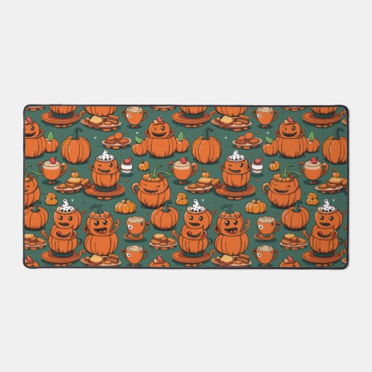 pompoen monster partij vreugde bureaumat (Voorkant)