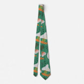 Pompoen naadloze patroonwortelen en paddenstoelen stropdas (Achterkant)