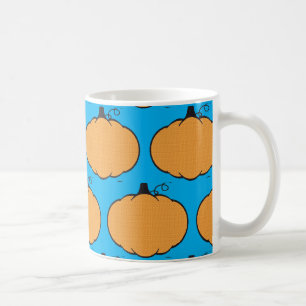 Pompoen nepborduurprintpatroon koffiemok