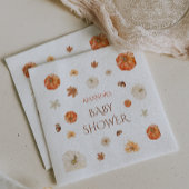 Pompoen Neutral Herfst Herfst Baby shower Bloemen Servet
