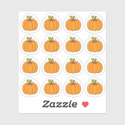 Pompoen Oktober Herfst Halloween Decoratie  Sticker (Vel)