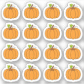 Pompoen Oktober Herfst Halloween Decoratie  Sticker (Voorkant)